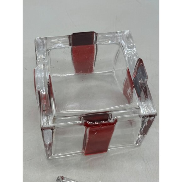 Vintage Godinger Gatherings Christmas Clear Glass Present Gift Trinket Box READ - Picture 8 of 8